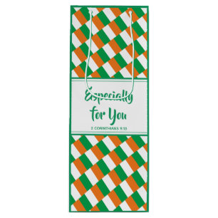 IRISH FLAG   Christliche Verse Geschenktüte Für Weinflaschen