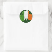 Irish Flag Classic Kleeblatt Runder Aufkleber (Tasche)