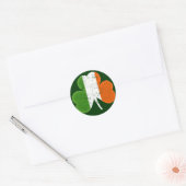 Irish Flag Classic Kleeblatt Runder Aufkleber (Umschlag)