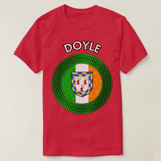 Irish Flag Clover Celtic Knot Doyle 1 T-Shirt (Design vorne)