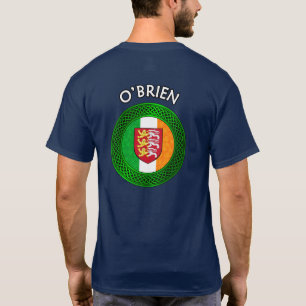 Irish Flag Clover Celtic Knot - O'Brien T - Shirt