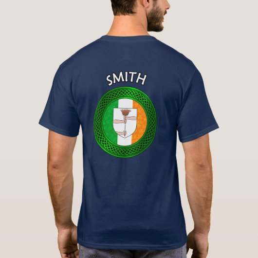 Irish Flag Clover Celtic Knot - Smith T-Shirt (Rückseite)