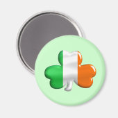 Irish Flag Clover Magnet (Vorderseite/Rückseite)