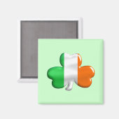 Irish Flag Clover Magnet (Vorderseite/Rückseite)