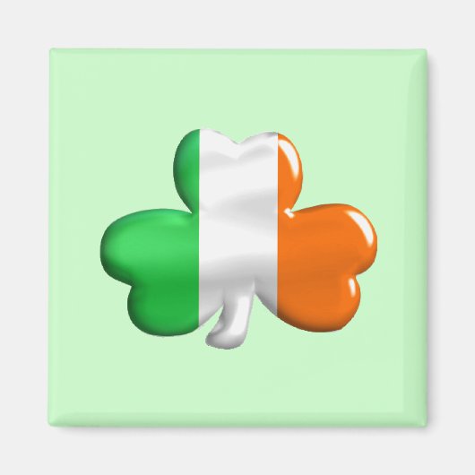 Irish Flag Clover Magnet (Vorne)