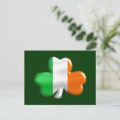 Irish Flag Clover Postkarte (Stehend Vorderseite)
