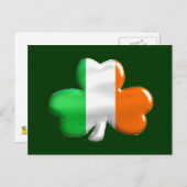 Irish Flag Clover Postkarte (Vorne/Hinten)