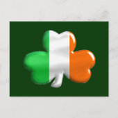 Irish Flag Clover Postkarte (Vorderseite)