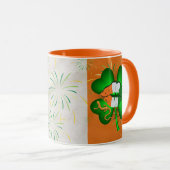 Irish Flag Coffee Tasse, St. Patrick's Day Tasse (VorderseiteRechts)