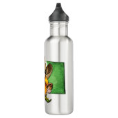 Irish Flag Cowboy Gnome Monogram Edelstahlflasche (Rechts)