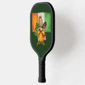 Irish Flag Cowboy Gnome Monogram Pickleball Schläger (Links)