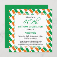 IRISH FLAG Custom Birthday Celebration