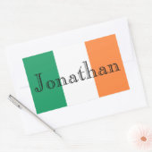 Irish Flag Customizable Name stkcn Rechteckiger Aufkleber (Umschlag)
