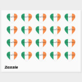 Irish Flag Customizable Name stkcnt Herz-Aufkleber (Blatt)