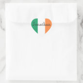 Irish Flag Customizable Name stkcnt Herz-Aufkleber (Tasche)