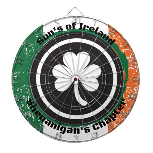 Irish Flag Dart Board Dartscheibe (vorne)