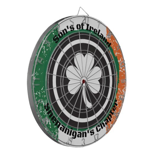 Irish Flag Dart Board Dartscheibe (Vorderseite Links)