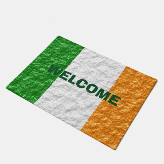 Irish Flag Design Fußmatte (Schrägansicht)