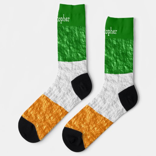 Irish Flag Design Socken (Linkes Detail)