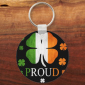 Irish flag four leaf clover schlüsselanhänger (Vorderseite)