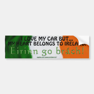 IRISH FLAG GIFT RANGE ~ Eirinn gehen brav! Autoaufkleber