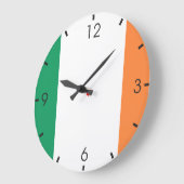 Irish Flag Große Wanduhr (Winkel)