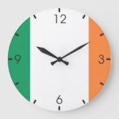 Irish Flag Große Wanduhr (Vorderseite)