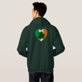 Irish Flag Heart Kleeblatt Clover St Patrick Hoodie (Schwarz voll)