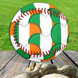 Irish Flag, Hearts - Baseballs, Liebe Irland Baseball