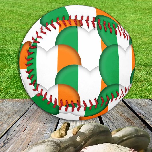 Irish Flag, Hearts - Baseballs, Liebe Irland Baseball