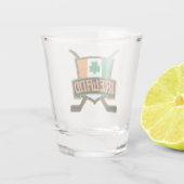 Irish Flag Ice Hockey-Logo Schnapsglas (Rückseite)