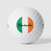 Irish Flag Individuelle Name cwb gbcnt Golfball (Vorderseite)