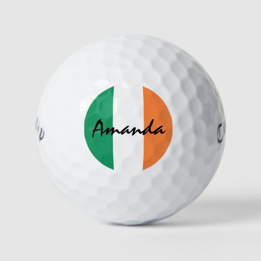 Irish Flag Individuelle Name cwb gbcnt Golfball (Vorderseite)