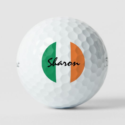 Irish Flag Individuelle Name tpv1 gbcnt Golfball (Vorderseite)