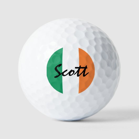 Irish Flag Individuelle Name va gbcnt Golfball (Vorderseite)