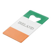 Irish Flag Ireland boczent Geldbeutel Flaschenöffner (Rückseite Schrägansicht)