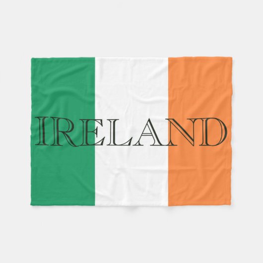 Irish Flag Ireland fbczent Fleecedecke (Vorderseite (Horizontal))
