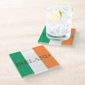 Irish Flag Ireland Küste Glasuntersetzer (Schrägansicht)