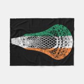 Irish Flag Ireland Lacrosse Fleecedecke (Vorderseite (Horizontal))