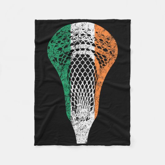 Irish Flag Ireland Lacrosse Fleecedecke (Vorderseite)