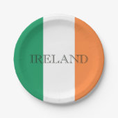 Irish Flag Ireland Pappteller (Vorderseite)