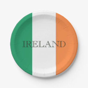Irish Flag Ireland Pappteller