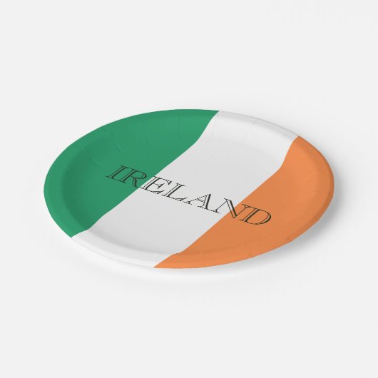 Irish Flag Ireland Pappteller (Schrägansicht)