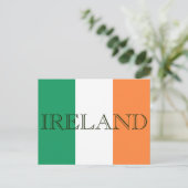 Irish Flag Ireland Postkarte (Stehend Vorderseite)