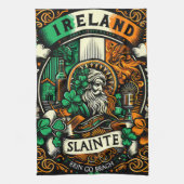 Irish Flag Ireland St. Patricks Day Slainte Geschirrtuch (Vertikal)