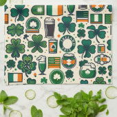 Irish Flag Ireland St. Patricks Day Slainte Geschirrtuch (Gefaltet)