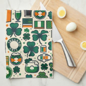 Irish Flag Ireland St. Patricks Day Slainte Geschirrtuch (Viertel Falte)