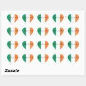 Irish Flag Ireland STKCENT Herz-Aufkleber (Blatt)