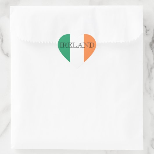 Irish Flag Ireland STKCENT Herz-Aufkleber (Tasche)