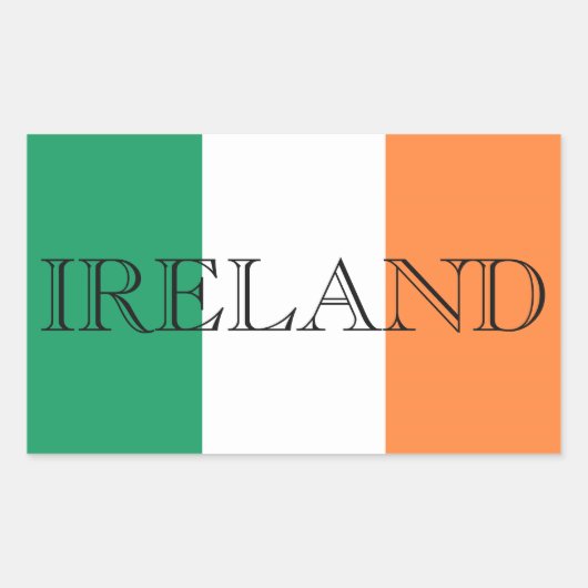 Irish Flag Ireland STKCENT Rechteckiger Aufkleber (Vorderseite)